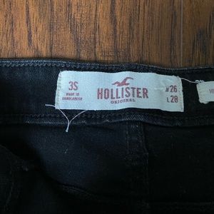 Hollister black jeans with rips